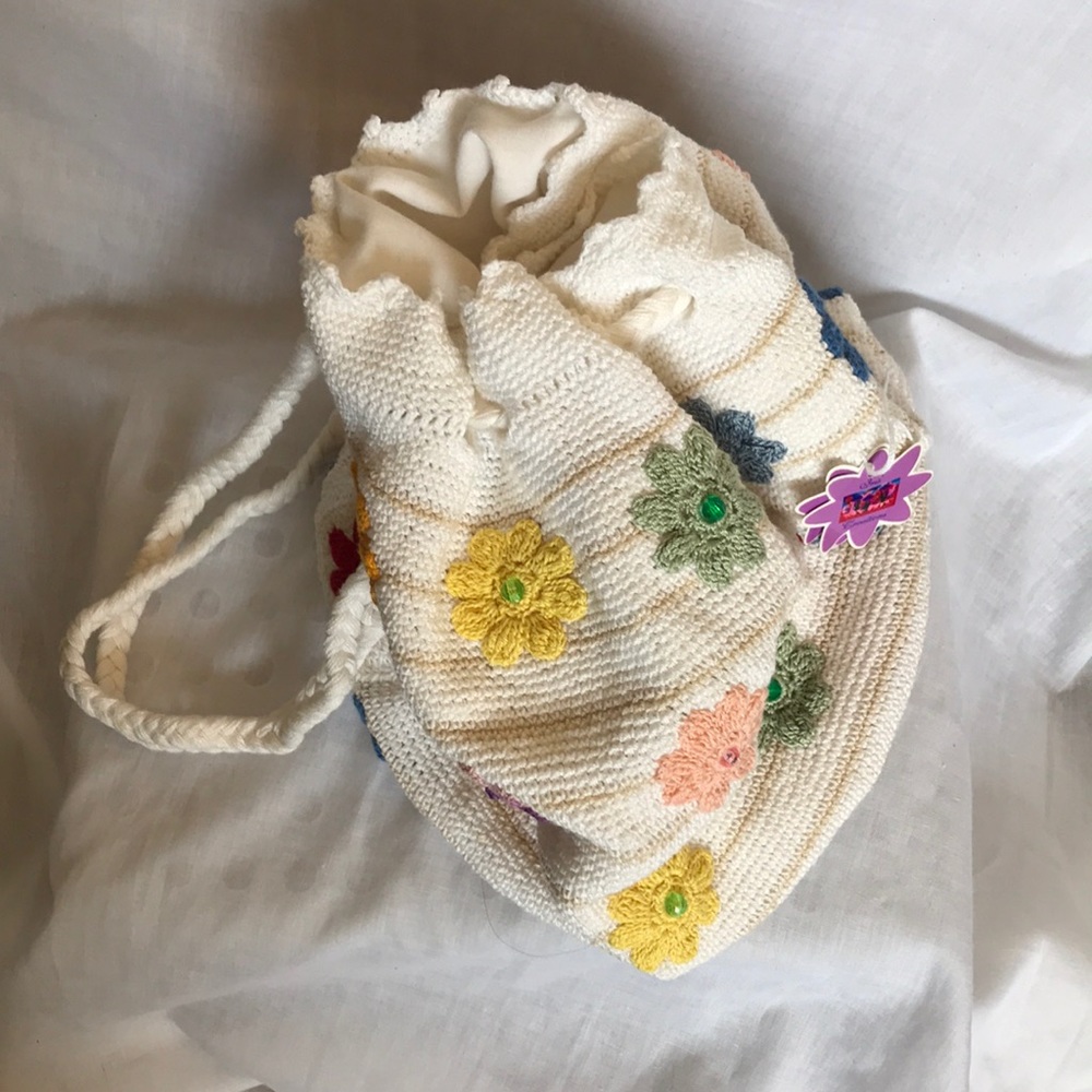 Girls Crochet Knapsack, Large